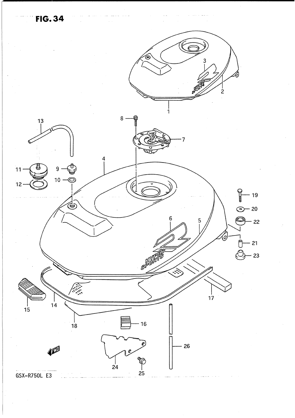 Fuel tank (model j)