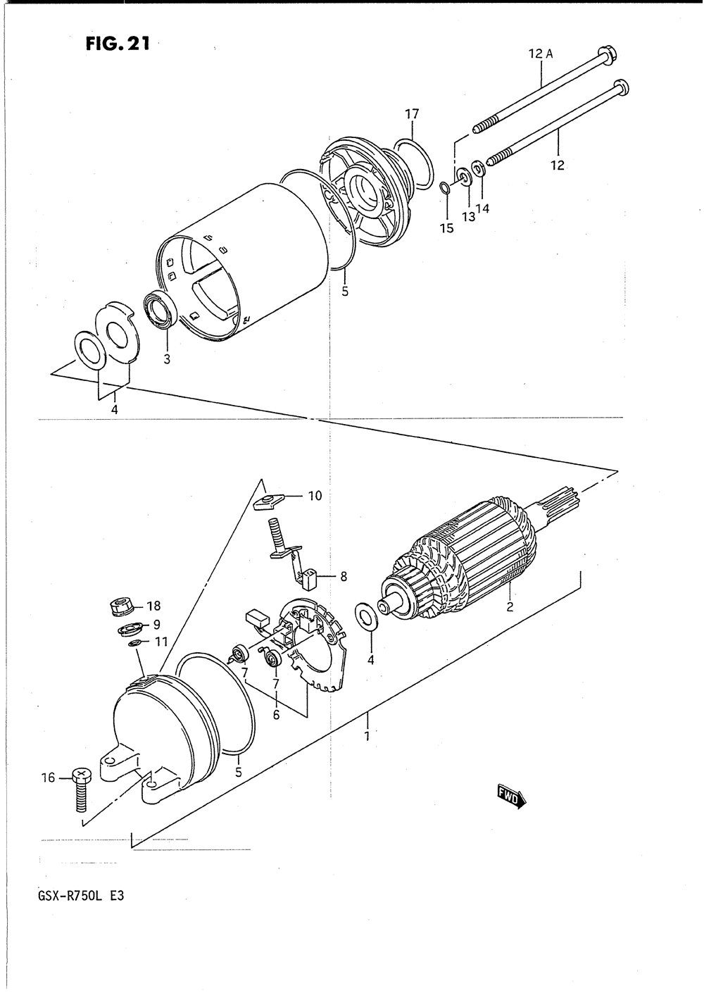 Starting motor