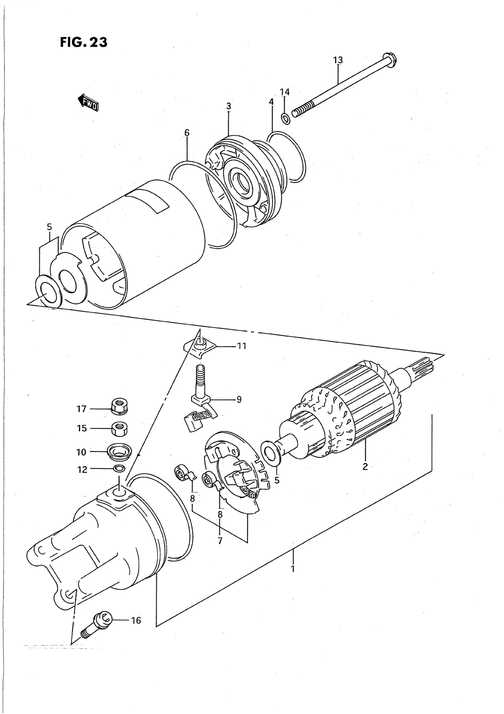 Starting motor (model p)