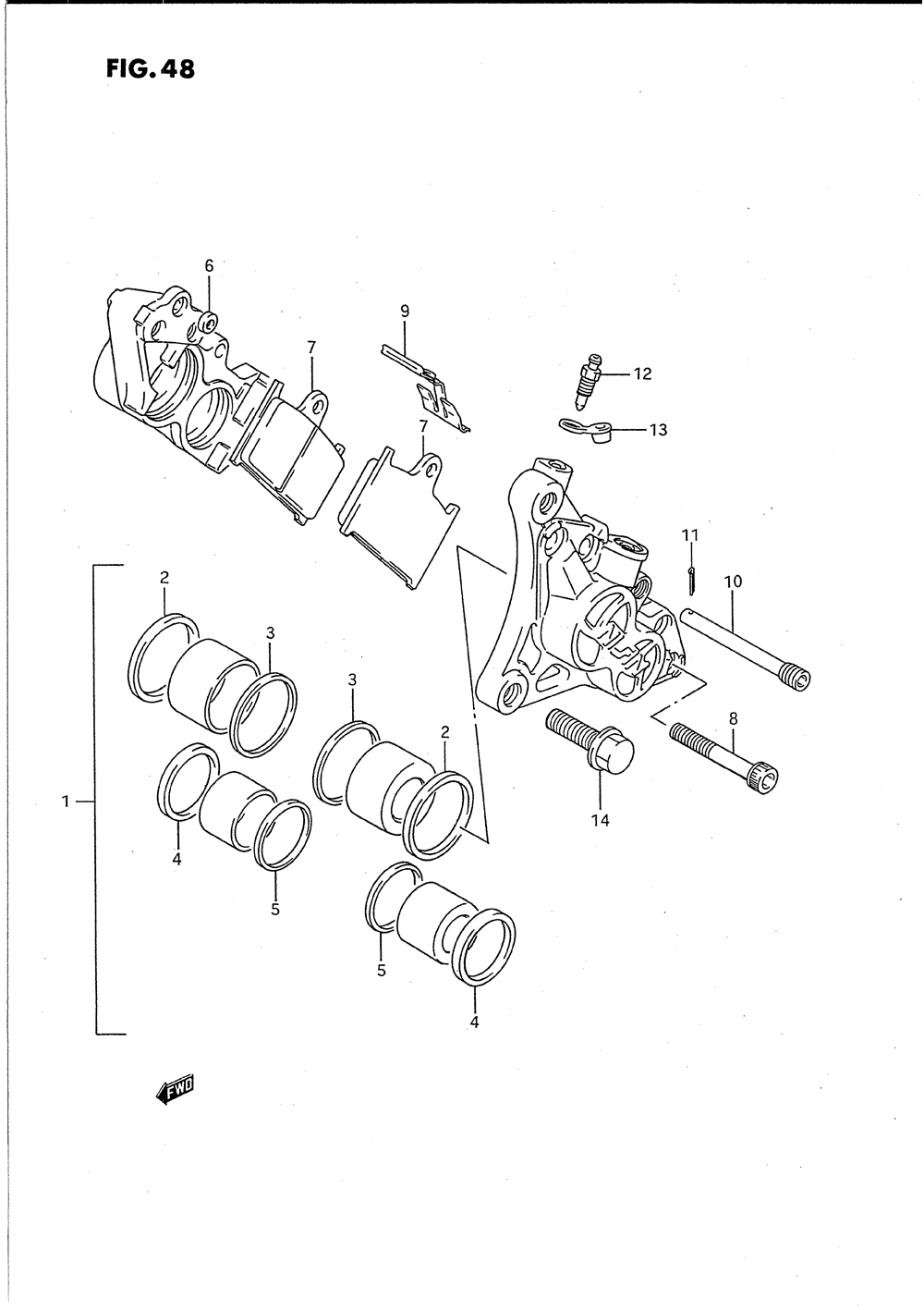 Front calipers (model p)