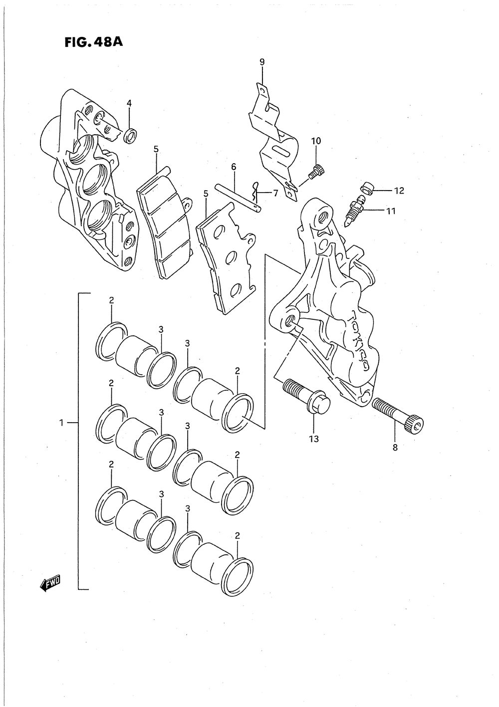 Front calipers (model r)