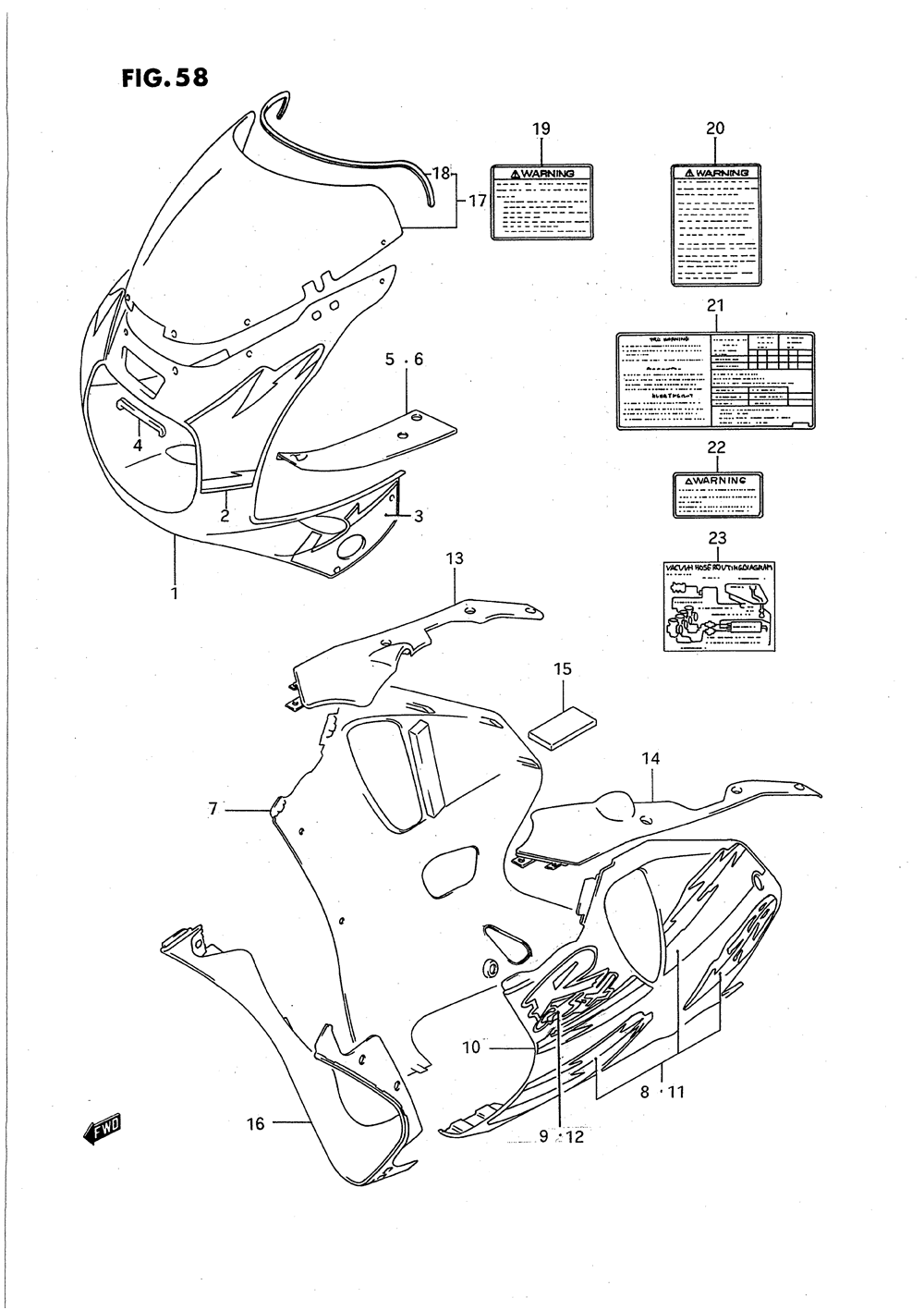 Cowling body parts (model p m18)