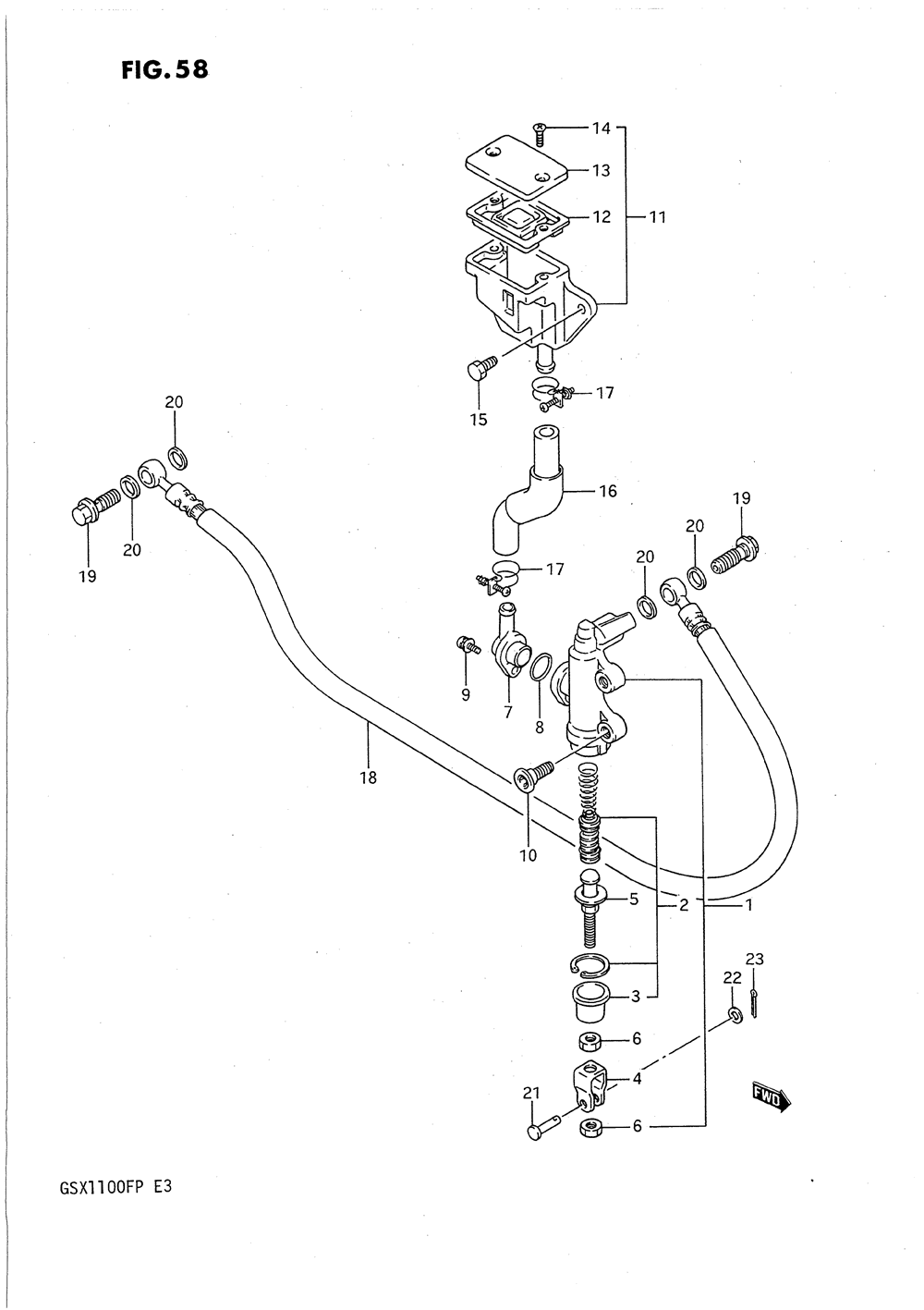 Rear master cylinder