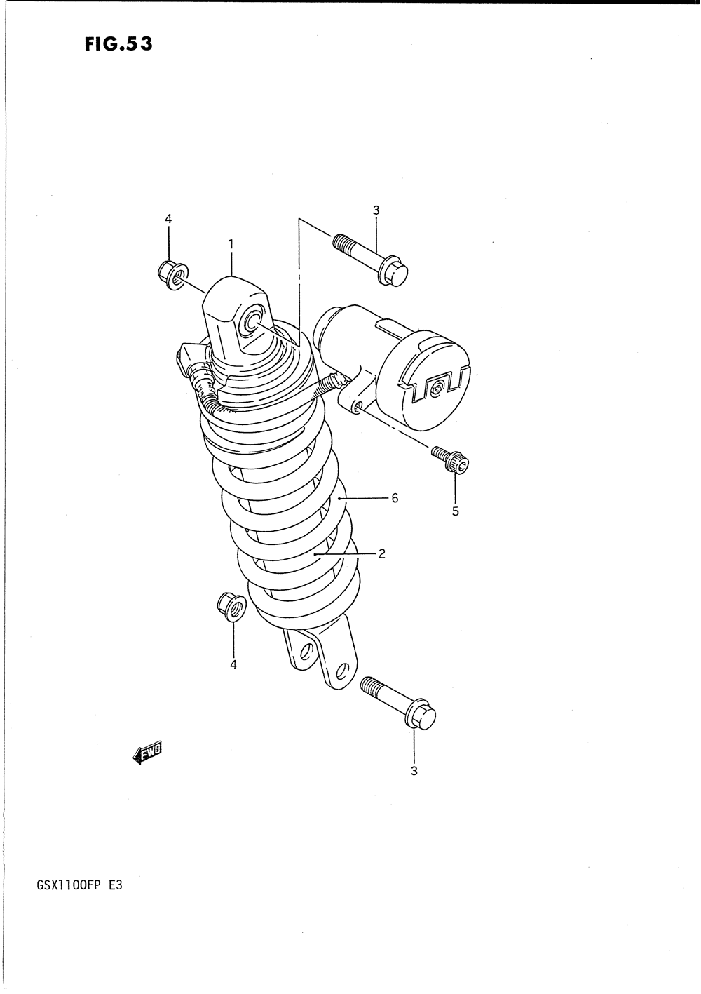 Rear shock absorber (model j)