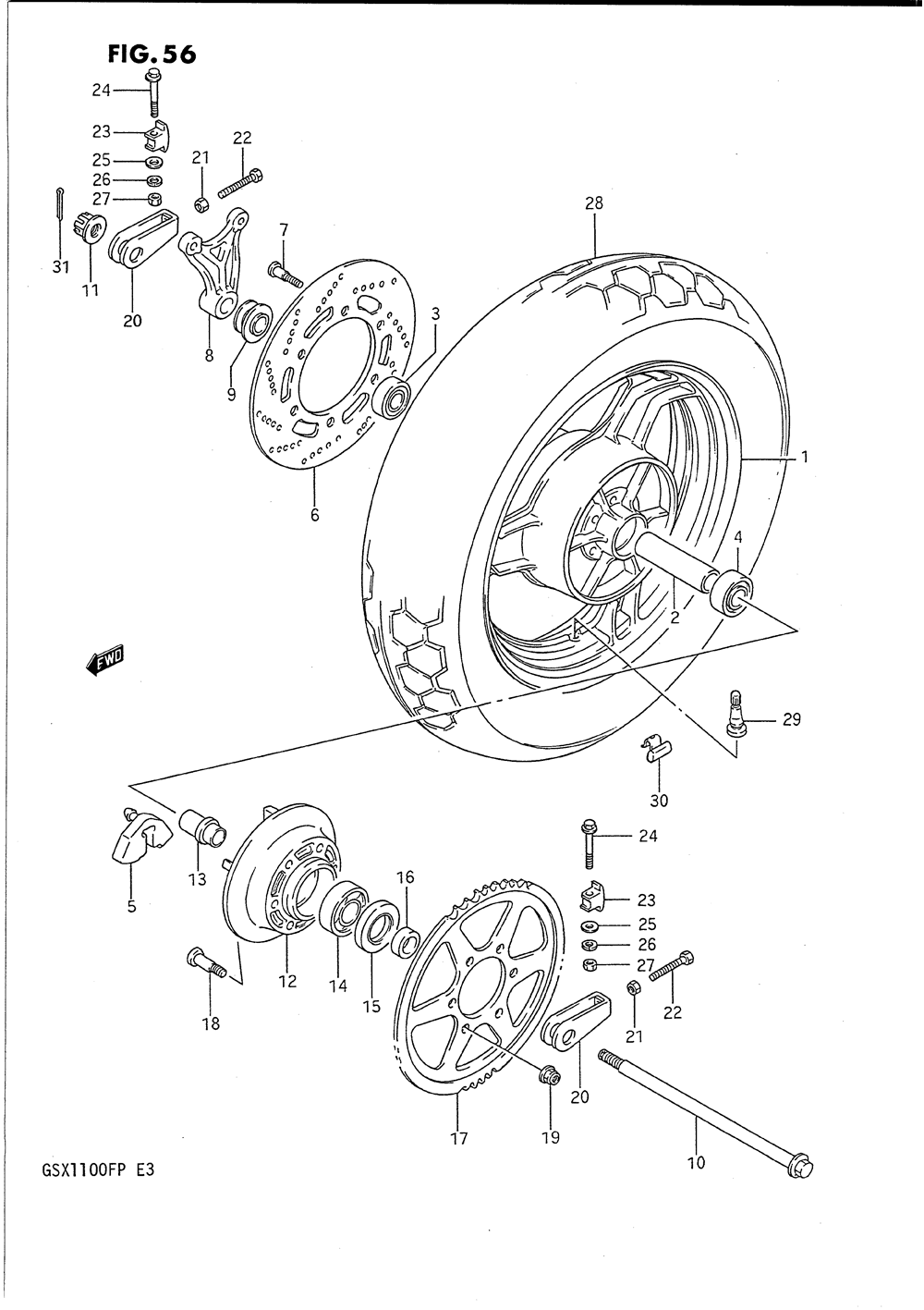 Rear wheel