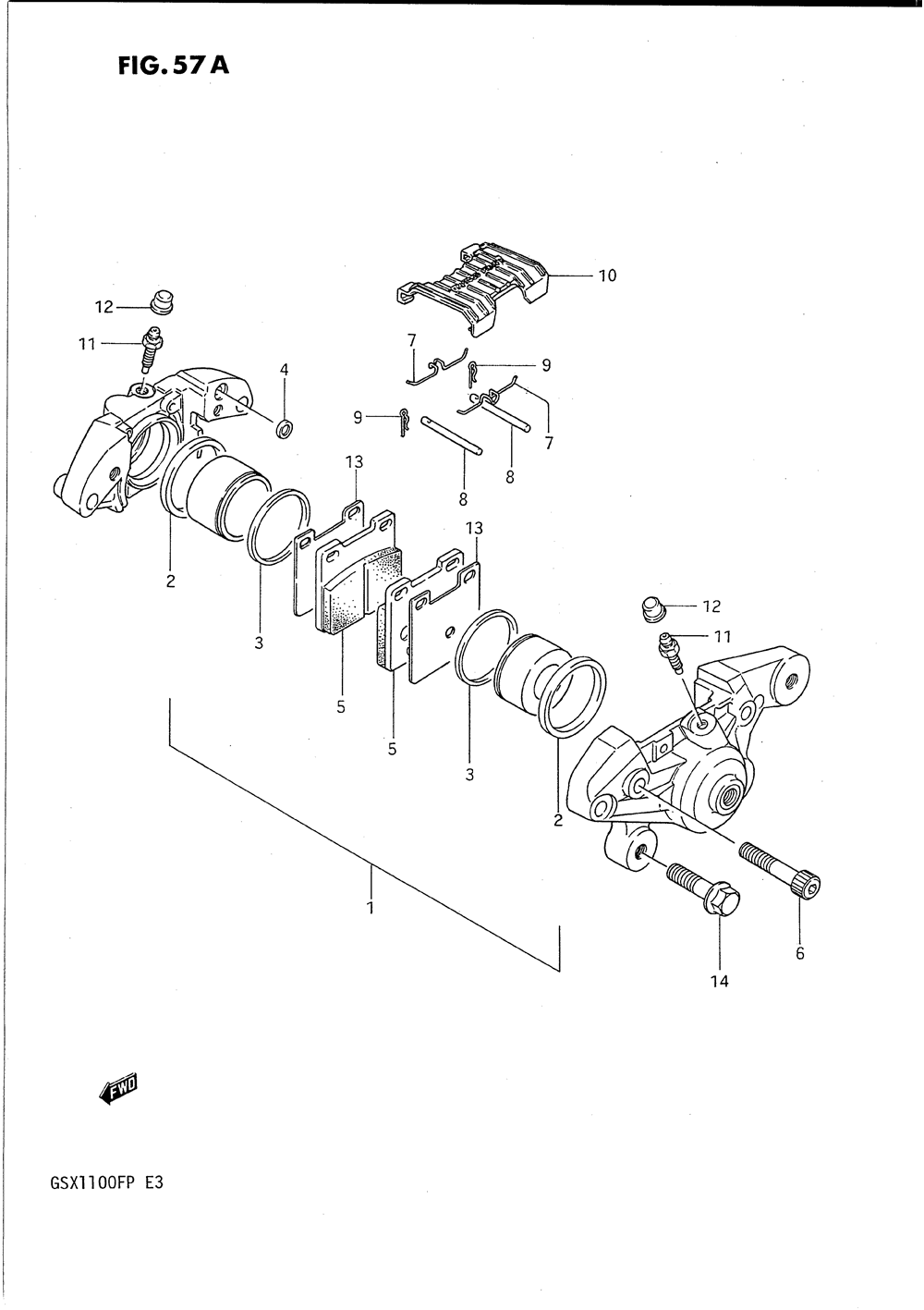 Rear calipers (model p)