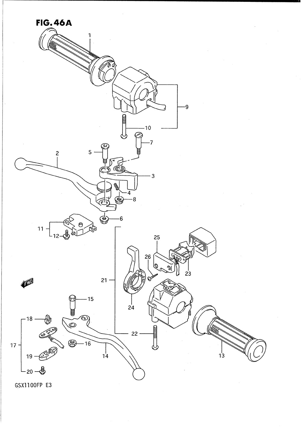 Handle switch (model k_l_m_n_p)