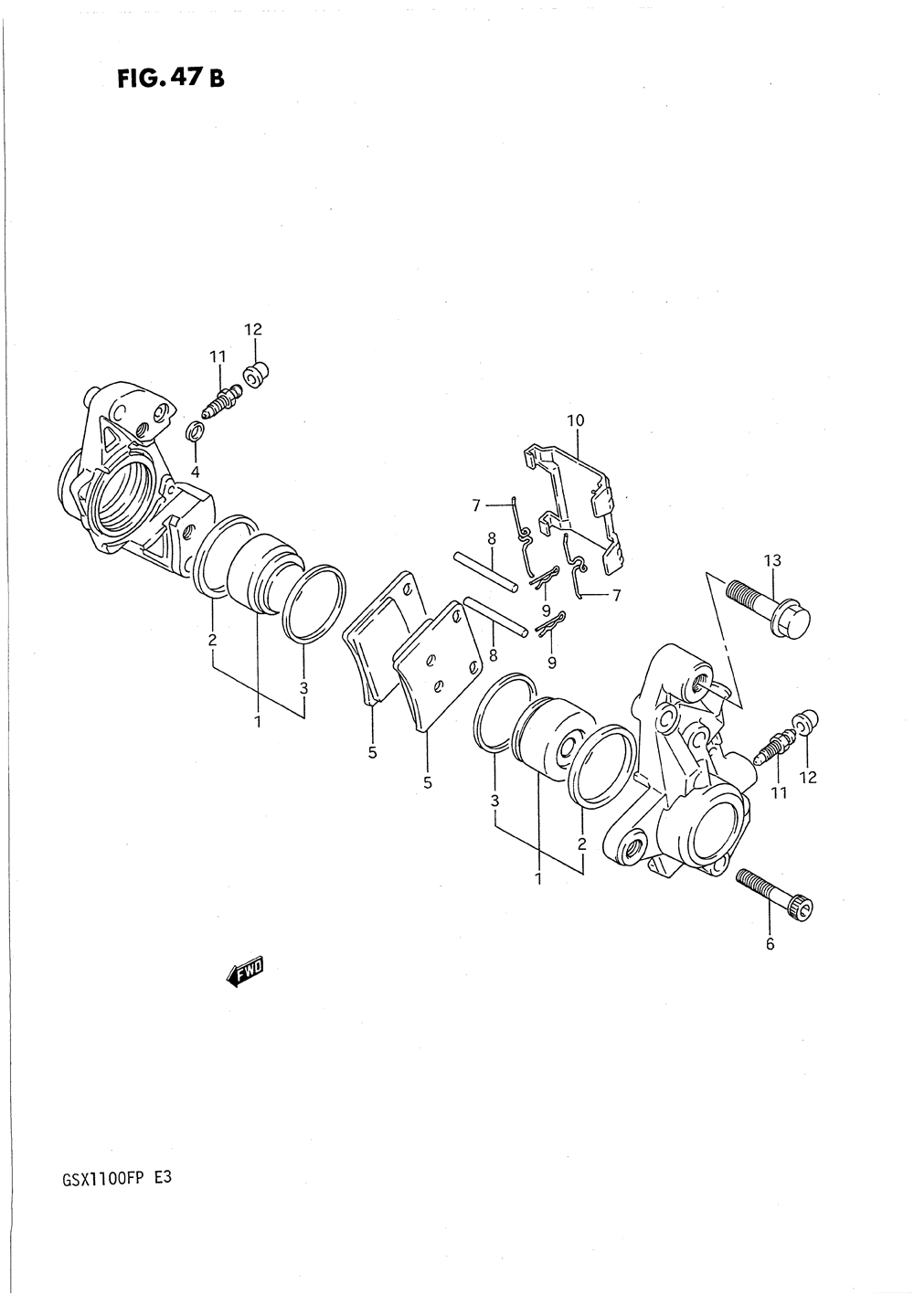 Front calipers (model p)