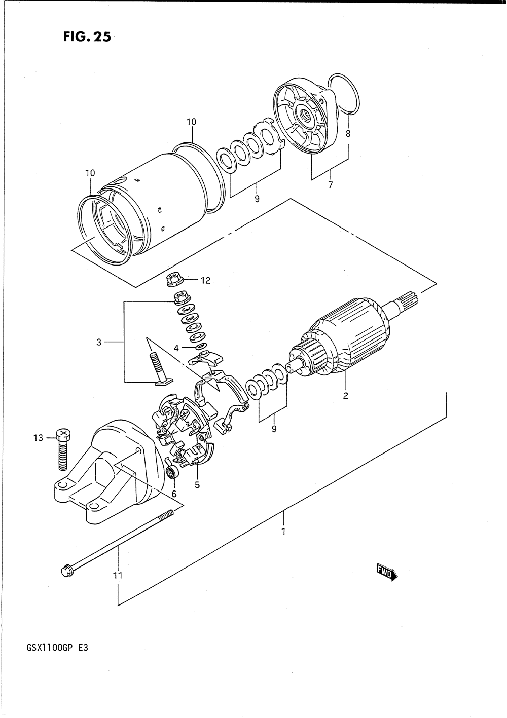 Starting motor