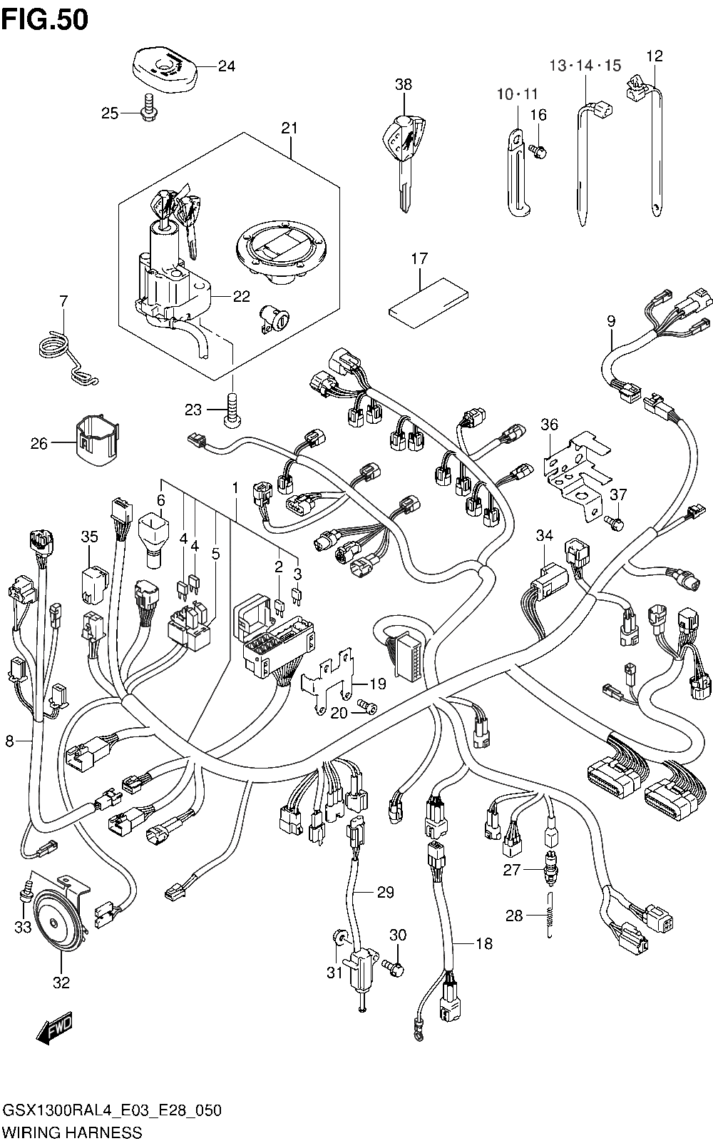 Wiring harness (gsx1300ral4 e03)