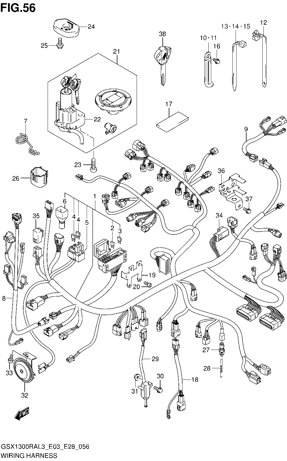 Wiring harness (gsx1300ral3 e33)
