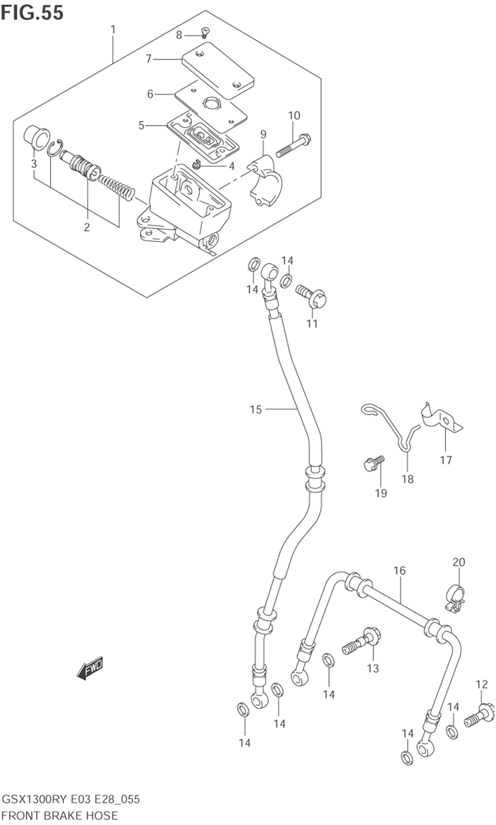 Front brake hose