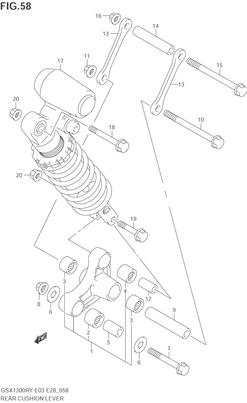 Rear cushion lever