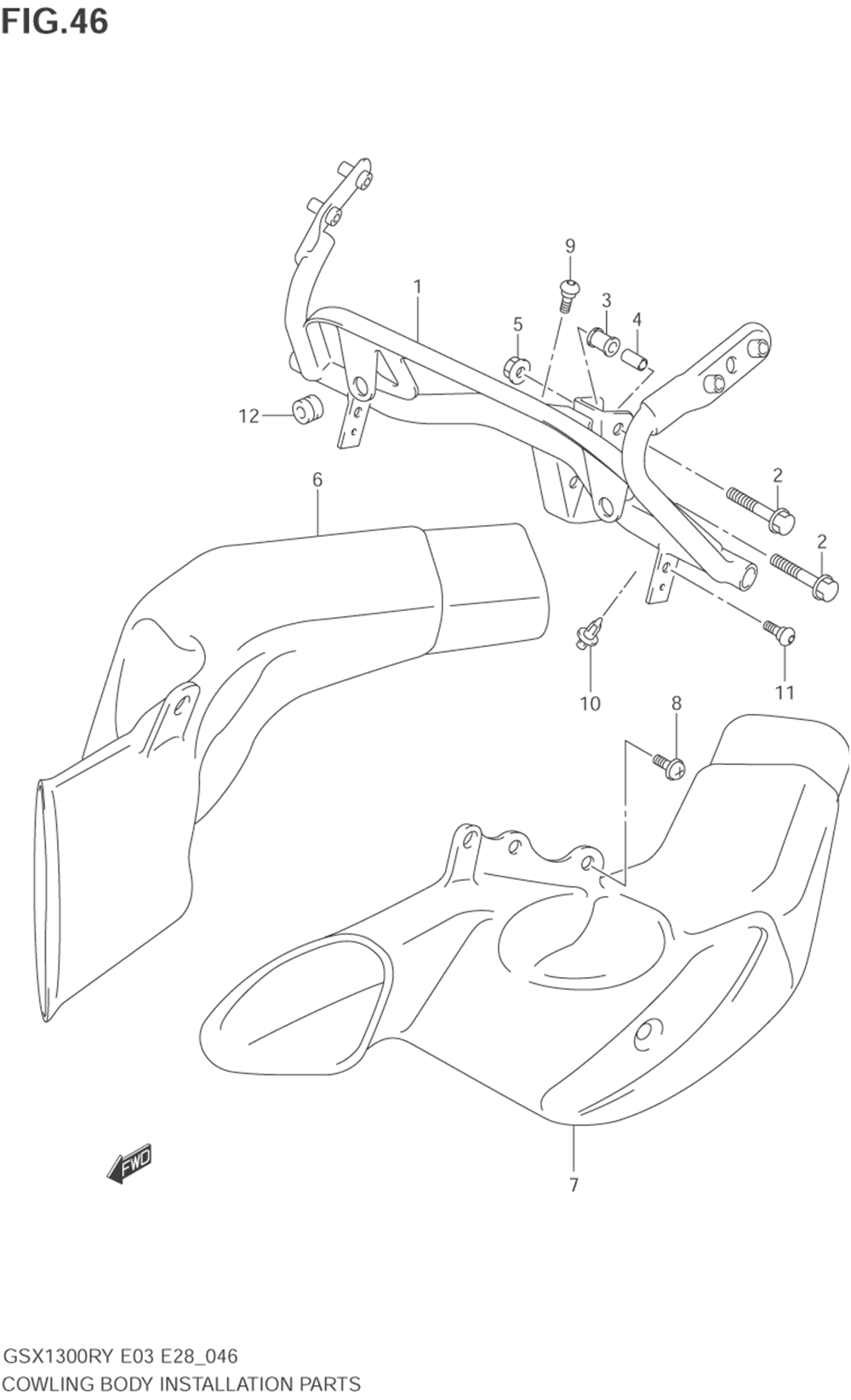 Cowl body installation parts