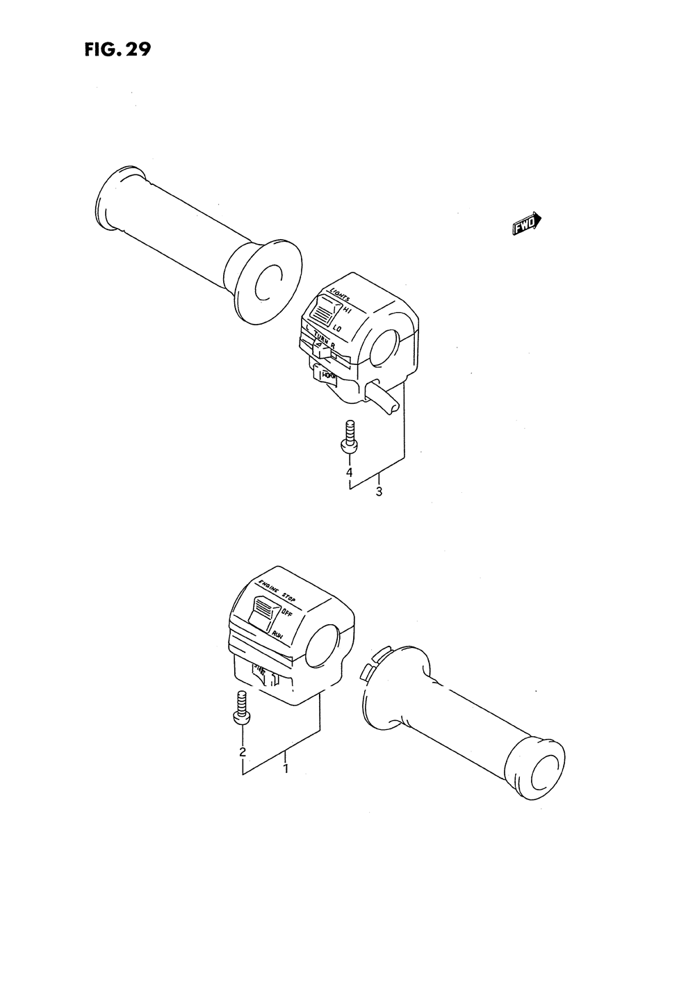 Handle switch (model j)