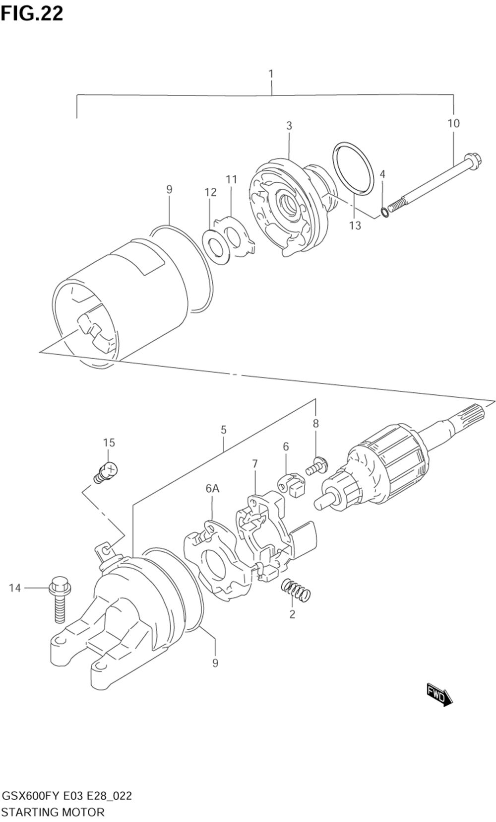 Starting motor (model w_x_y)