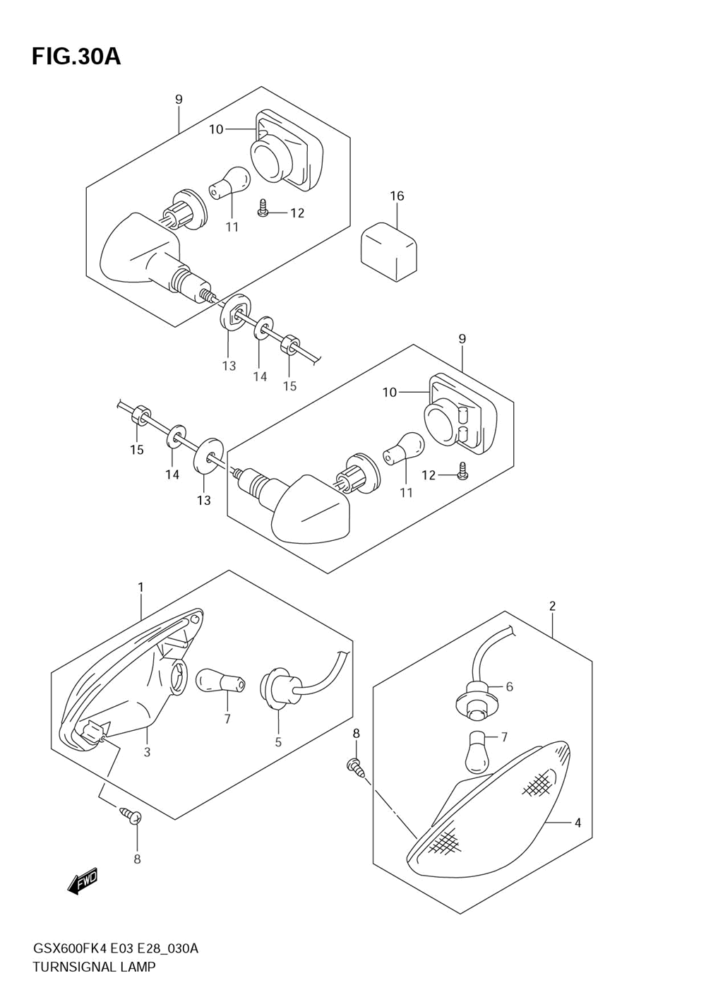 Turnsignal lamp (model k6)