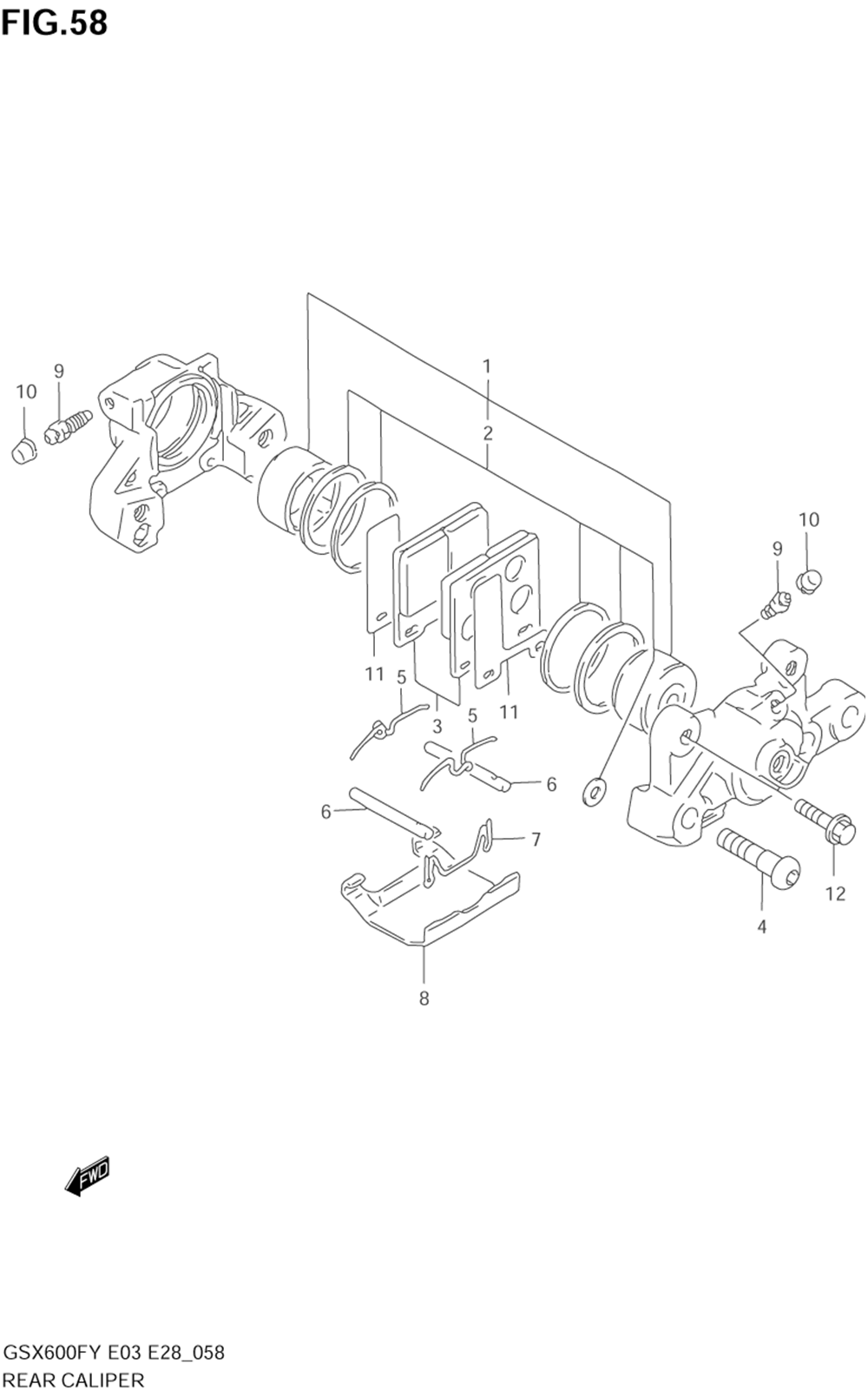 Rear caliper