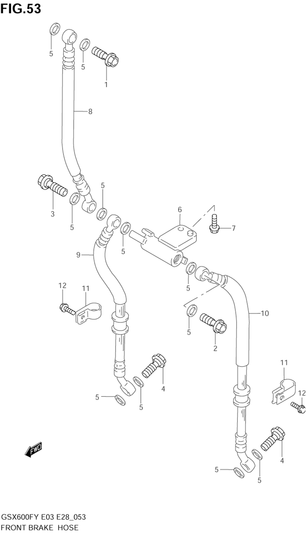 Front brake hose