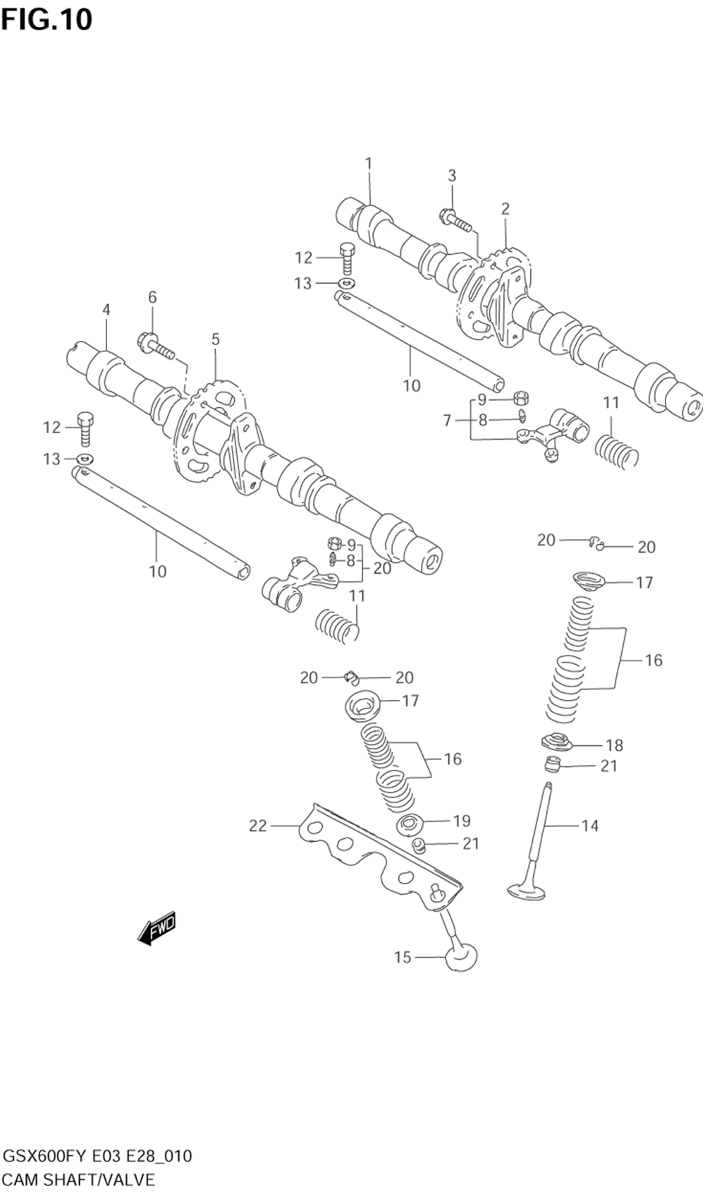 Cam shaft - valve