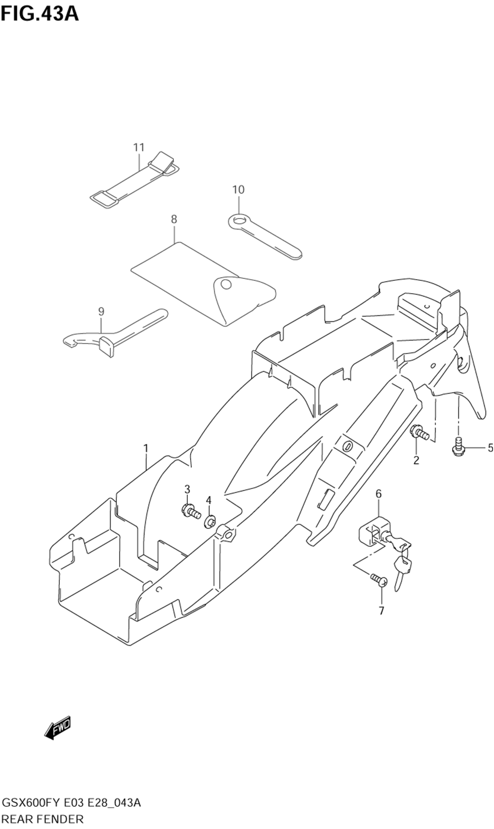 Rear fender (model k3)