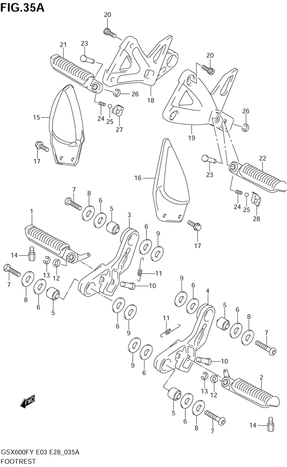 Footrest (model k1_k2_k3)