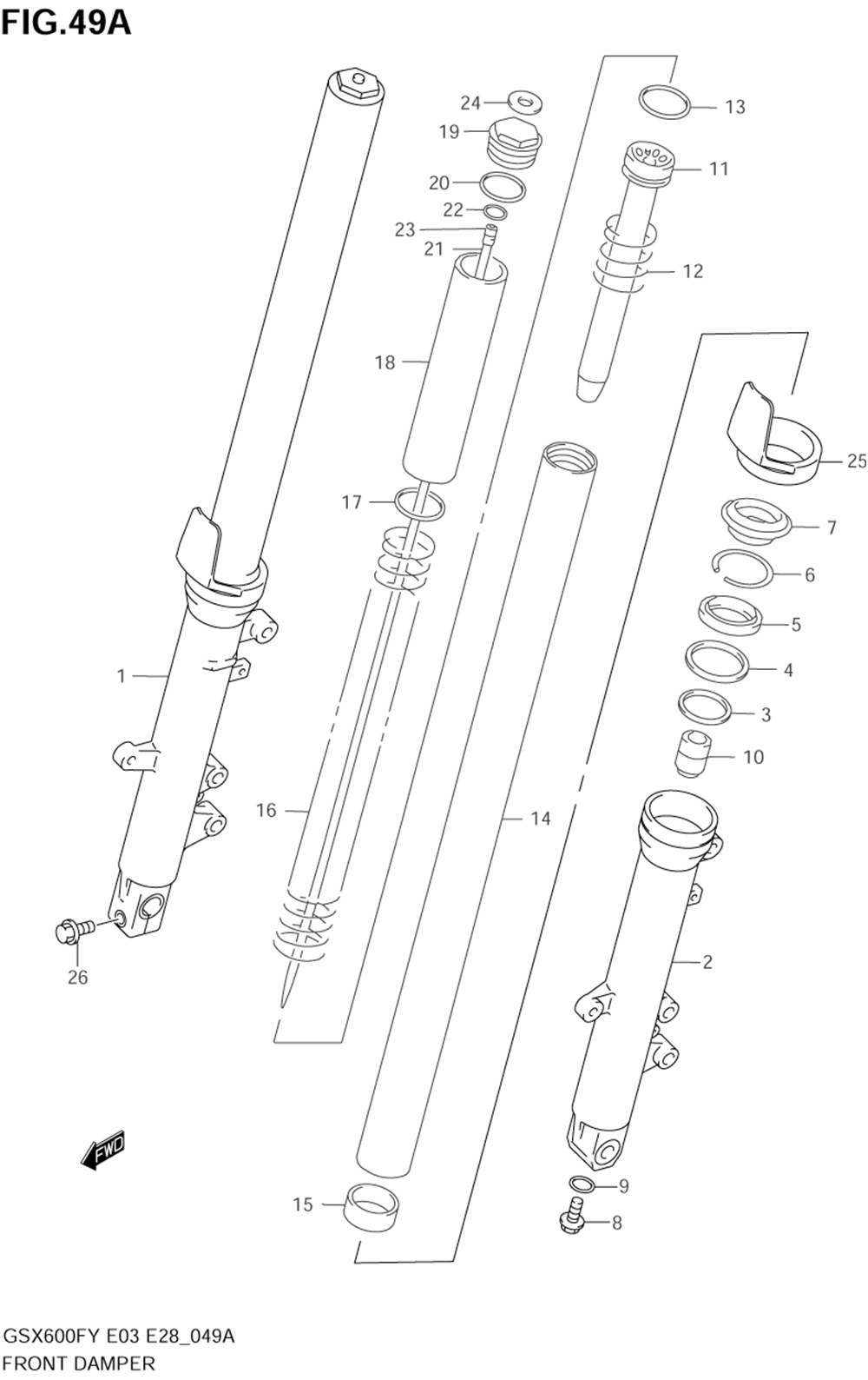 Front damper (model k3)