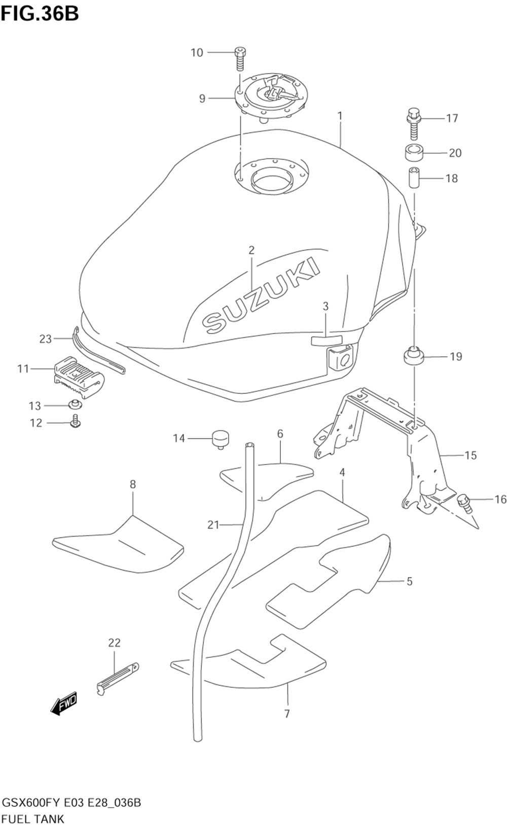 Fuel tank (model k2_k3)