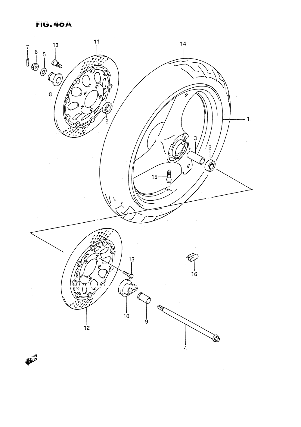 Front wheel (model k_l_m_n_p_r_s_t)