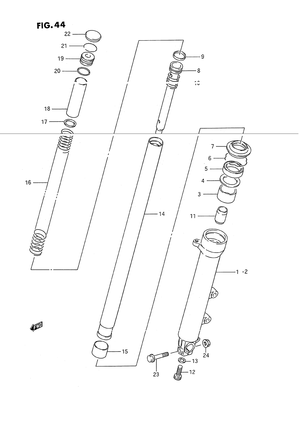 Front damper (model j)