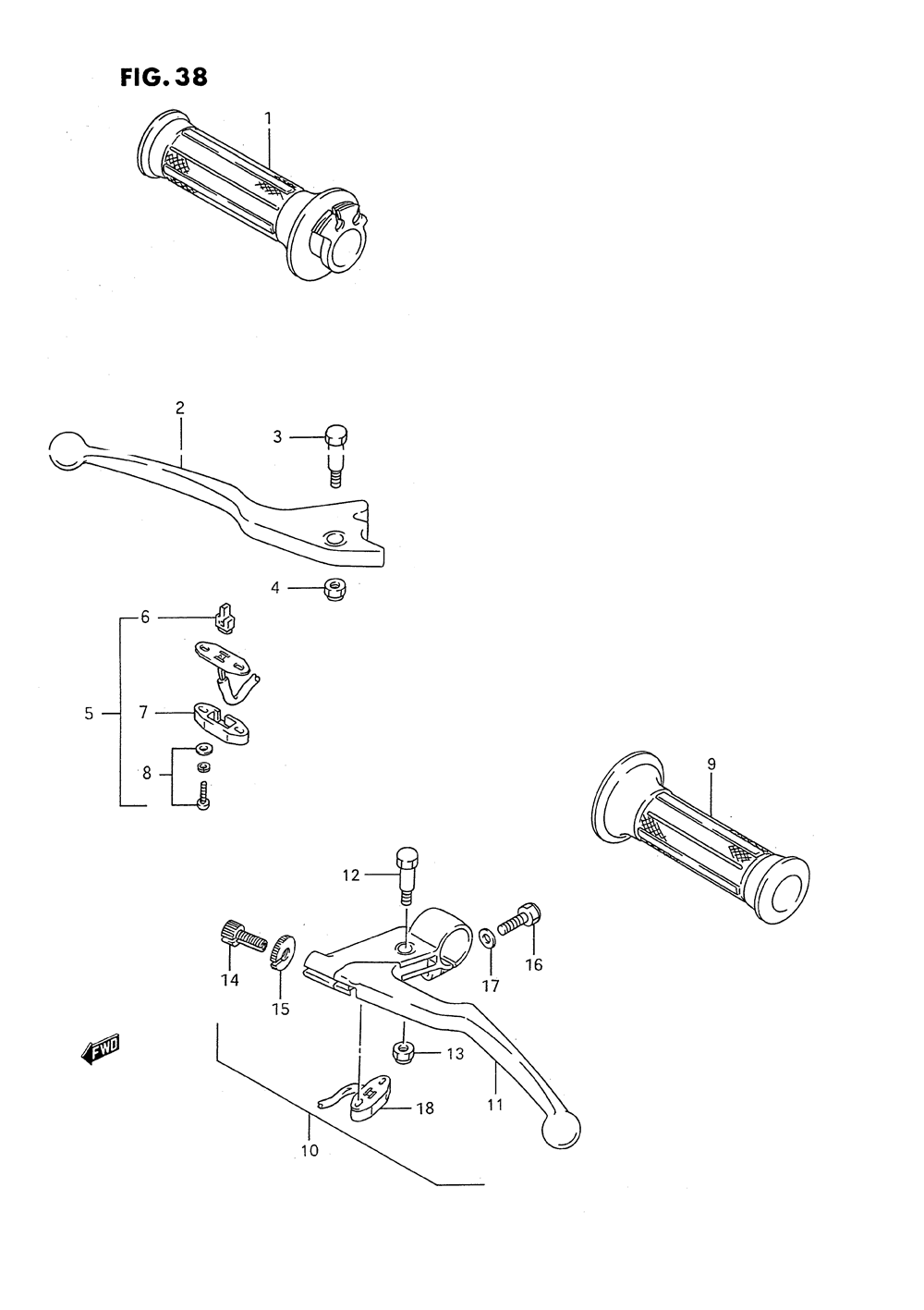 Handle lever (model j)