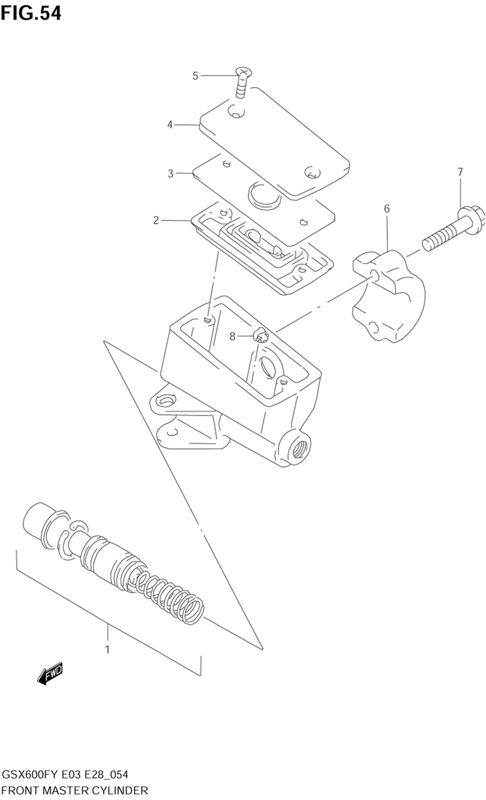 Front master cylinder