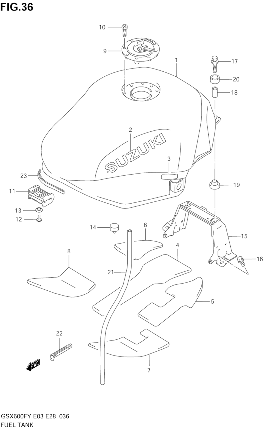 Fuel tank (model w_x)