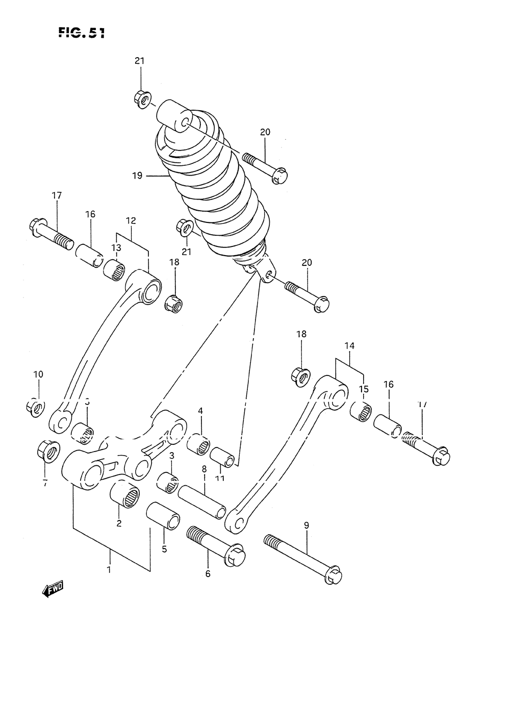 Rear cushion lever (model j)