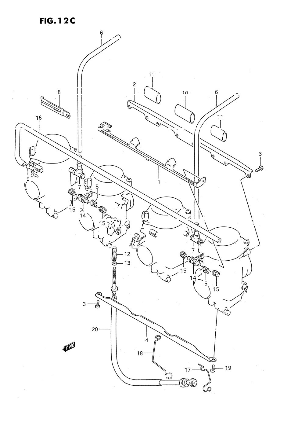 Carburetor fittings (model l_m_n_p_r_s_t)