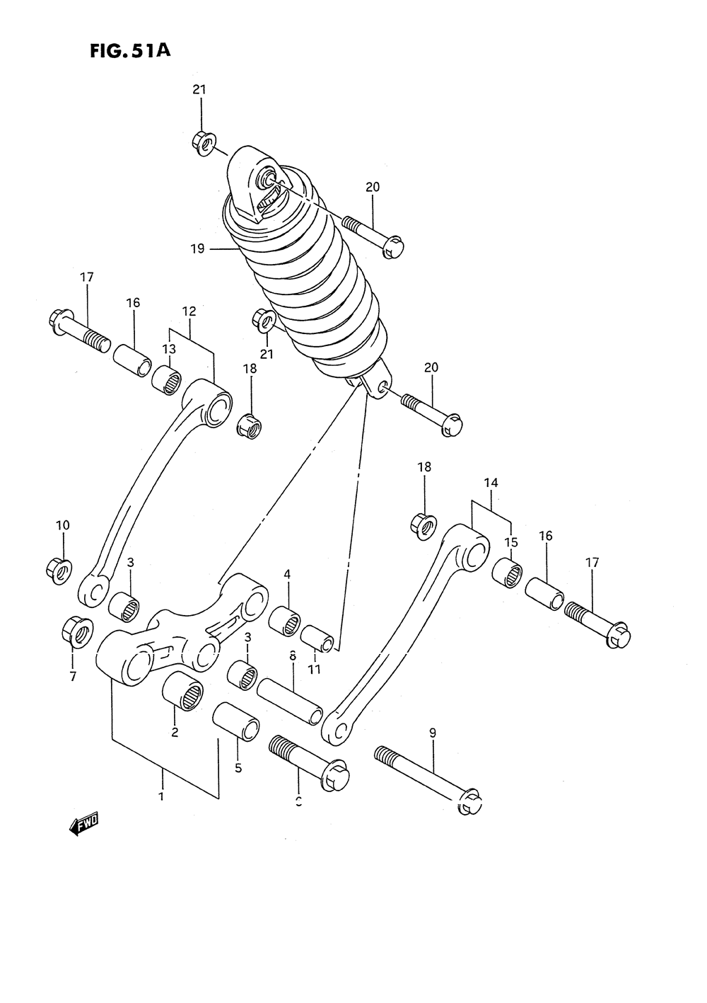 Rear cushion lever (model k_l_m_n_p_r_s_t)