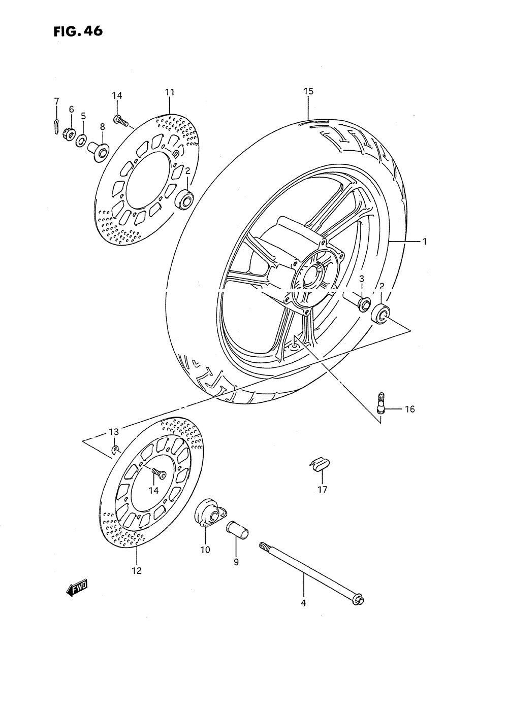 Front wheel (model j)