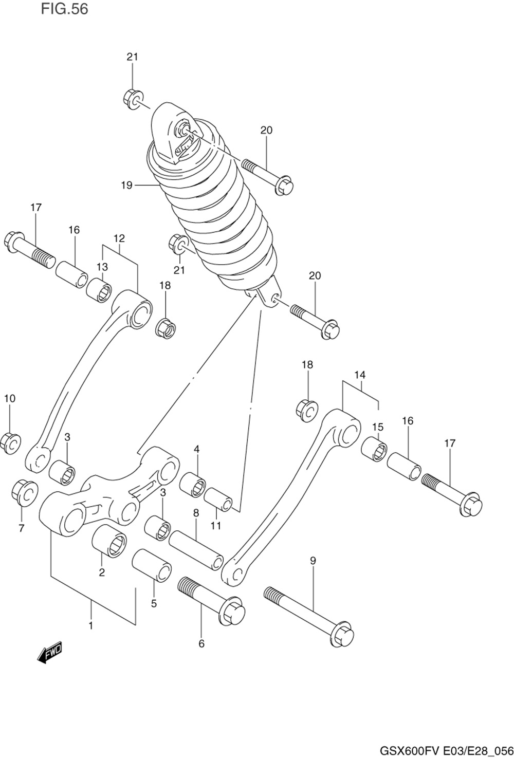 Rear cushion lever