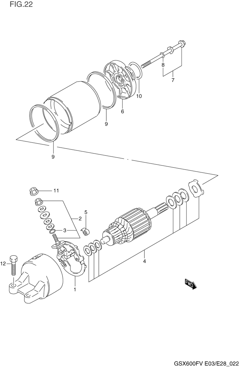 Starting motor