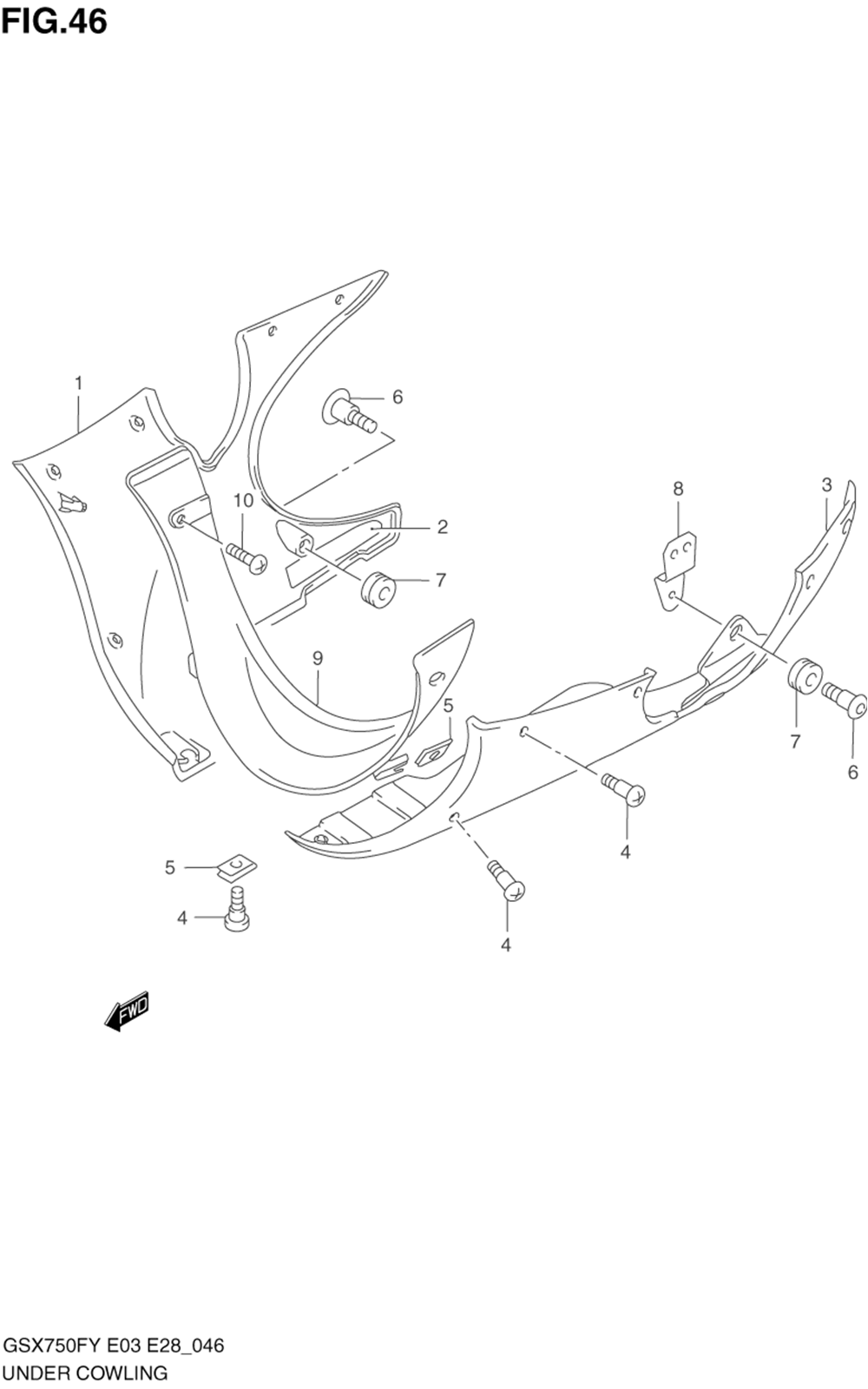 Under cowling (model w_x_y)