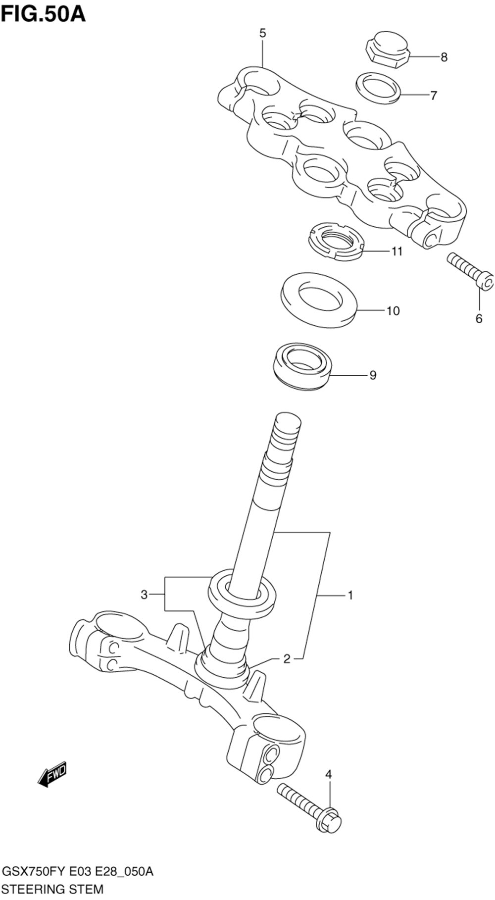 Steering stem (model k3)