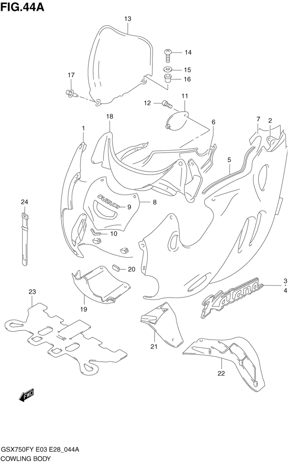 Cowling body (model x)