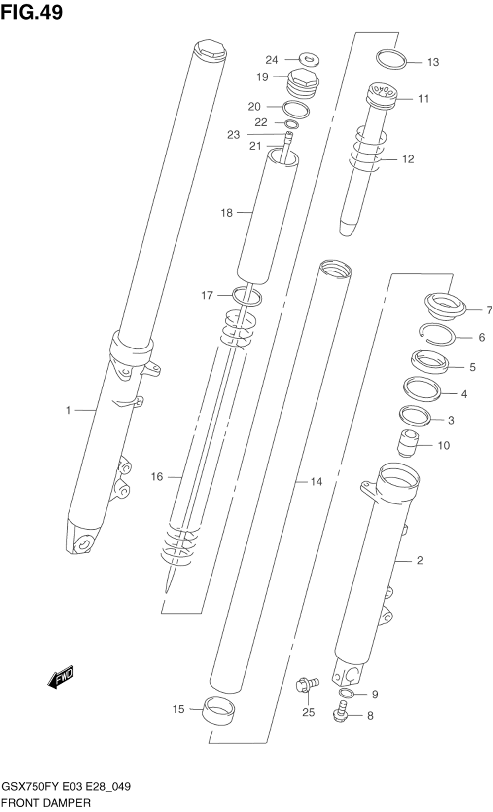 Front damper (model w_x_y_k1_k2)