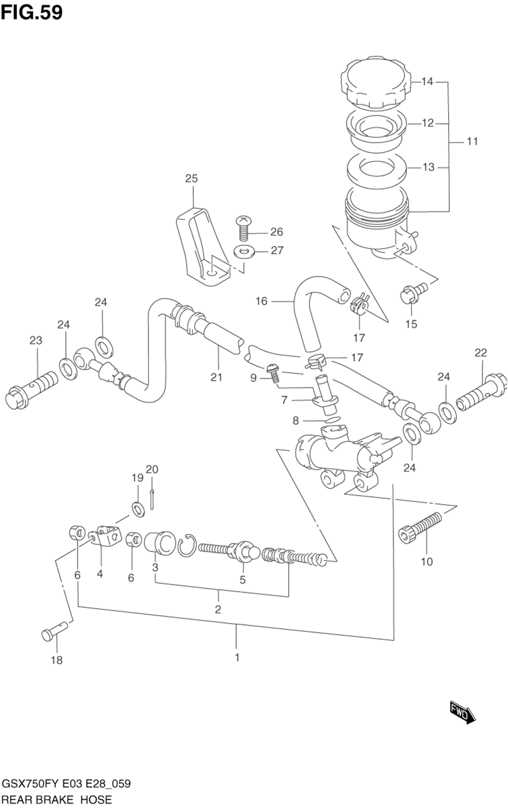 Rear master cylinder