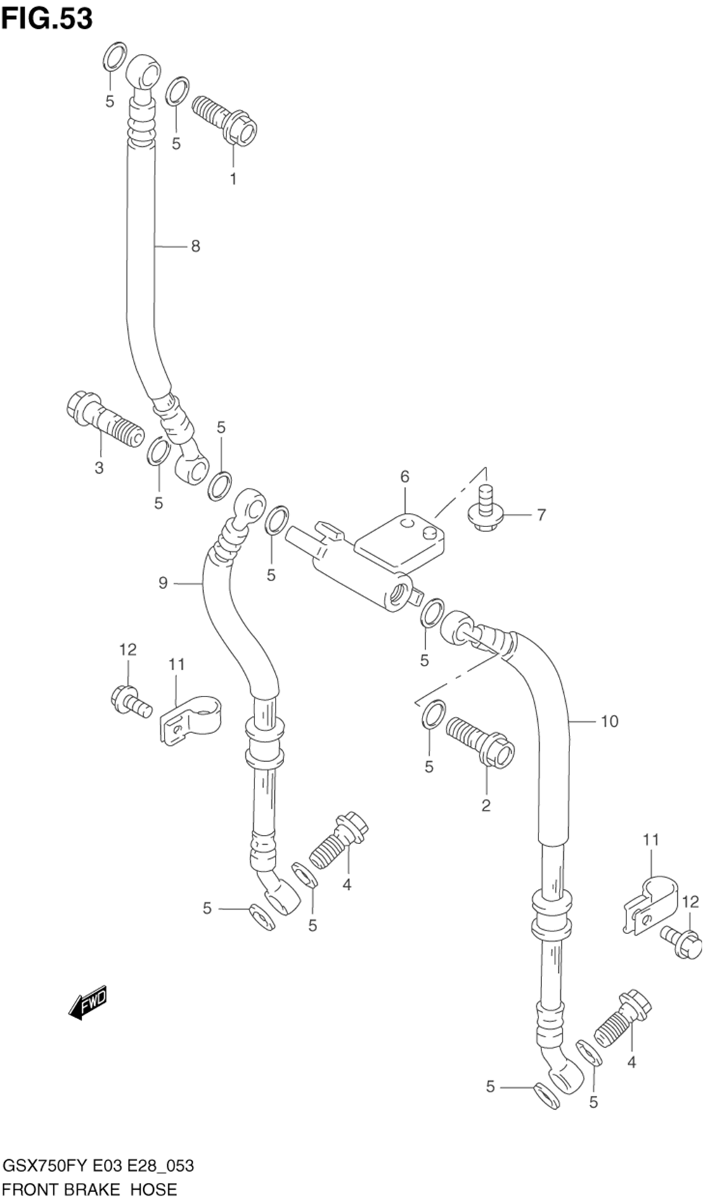 Front brake hose