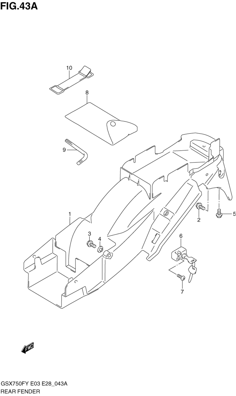 Rear fender (model k3)