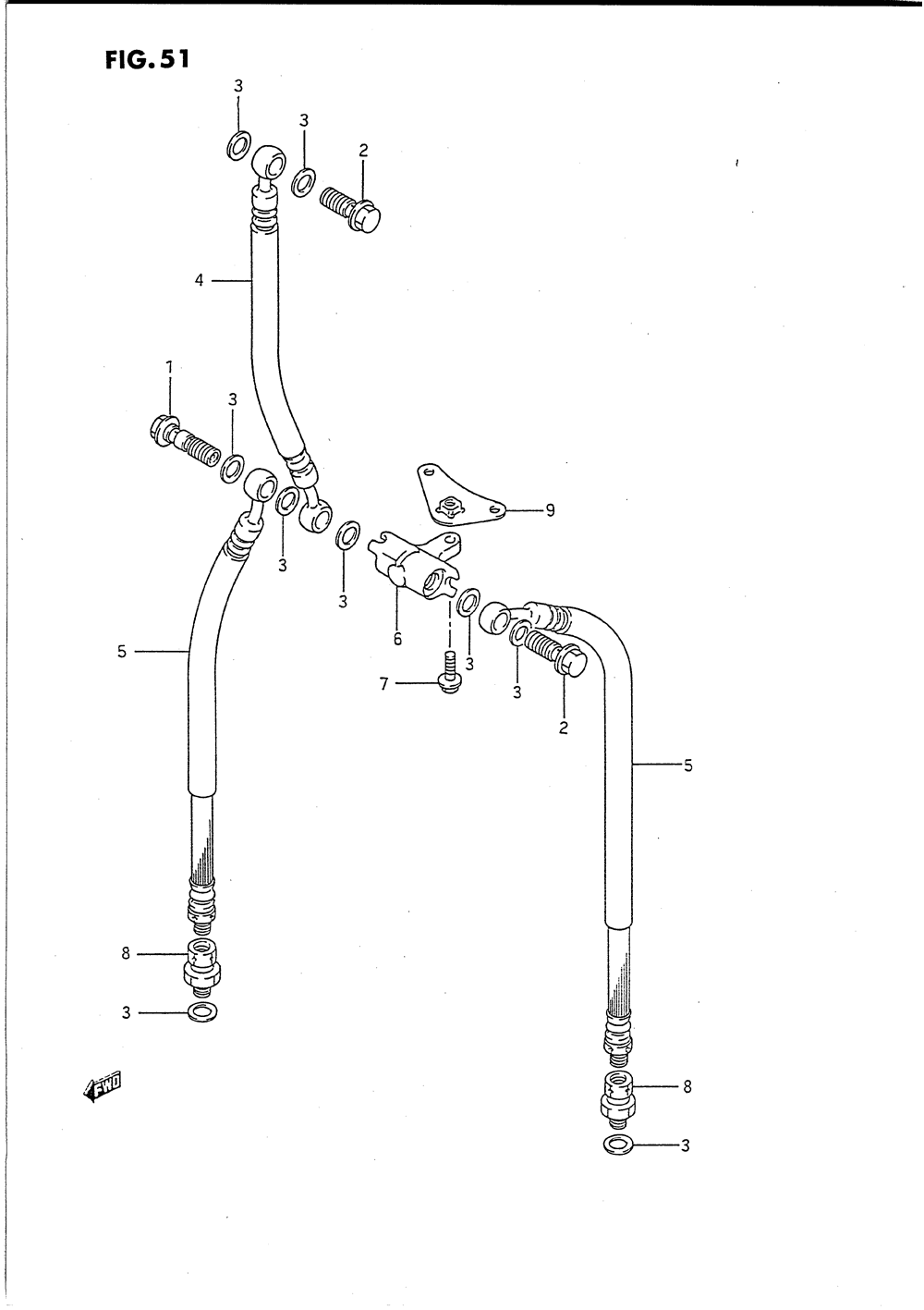 Front brake hose