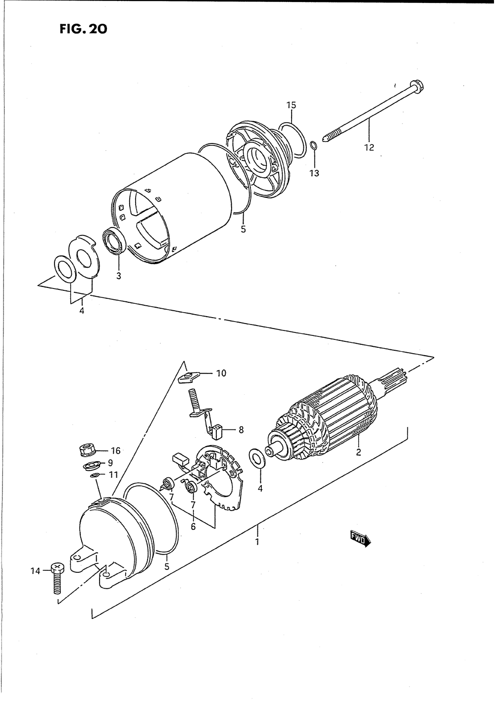 Starting motor