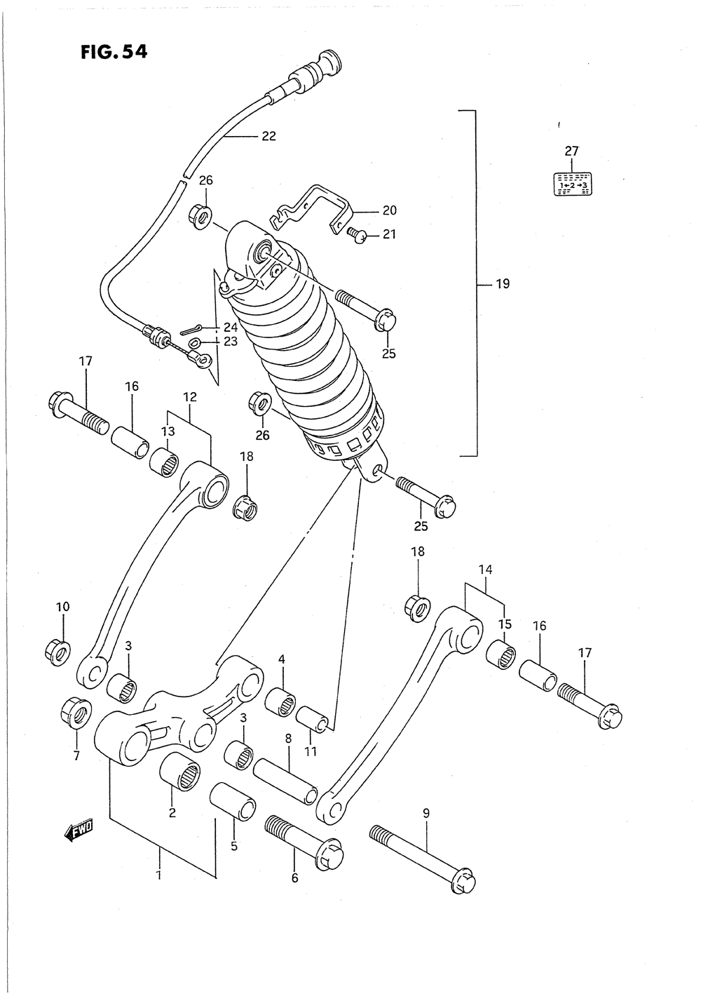 Rear cushion lever