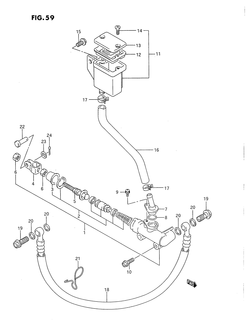 Rear master cylinder